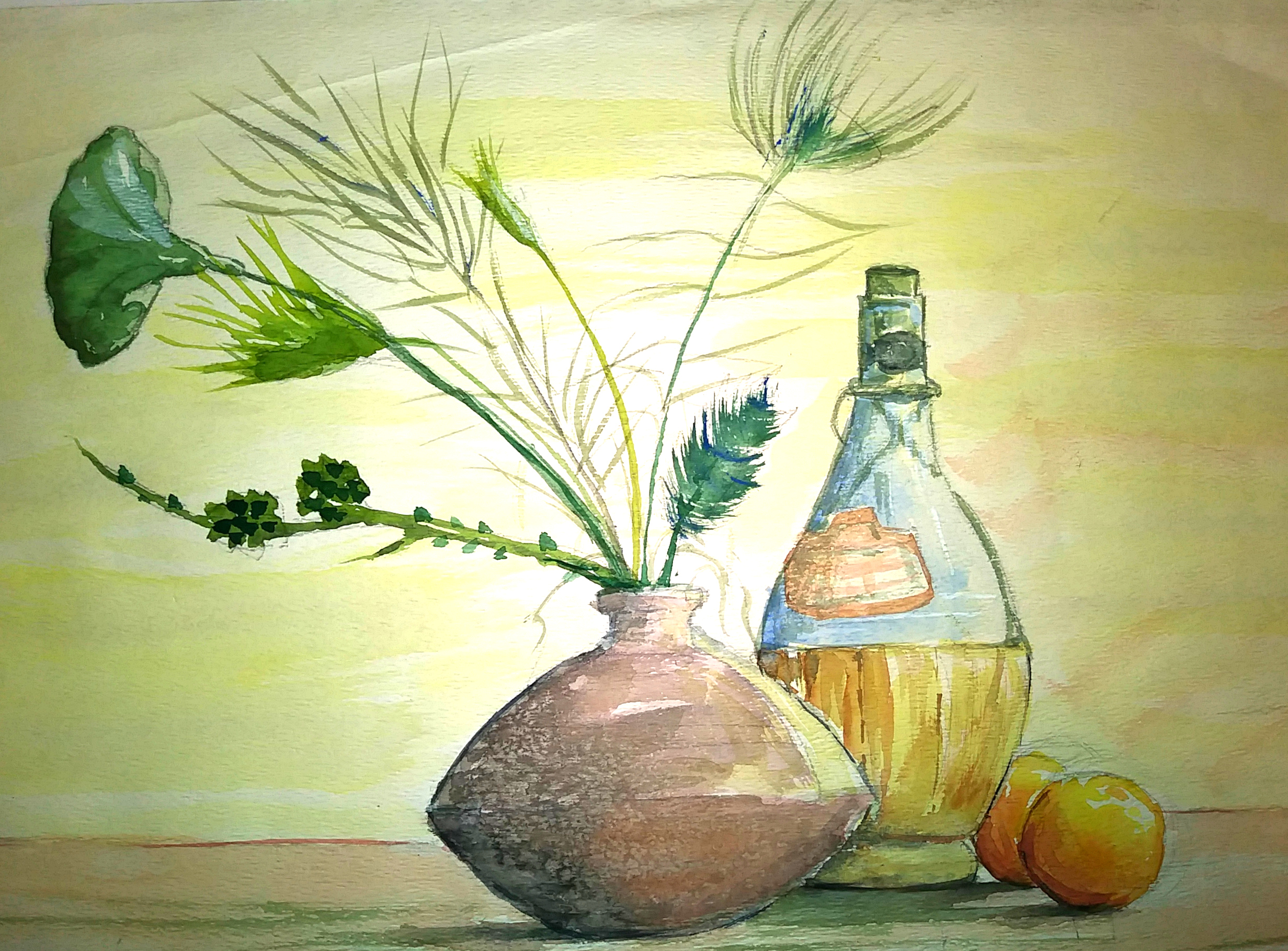 Study Bottle and Vase